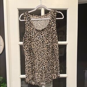 Maurices Tan Leopard Print Sleeveless Tank Top